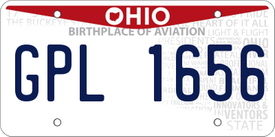 OH license plate GPL1656