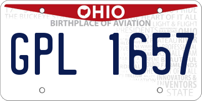 OH license plate GPL1657