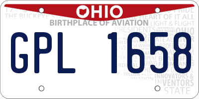 OH license plate GPL1658