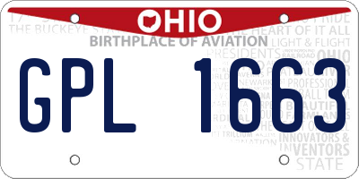 OH license plate GPL1663