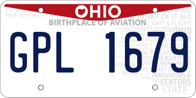 OH license plate GPL1679