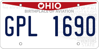 OH license plate GPL1690