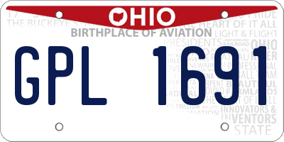 OH license plate GPL1691