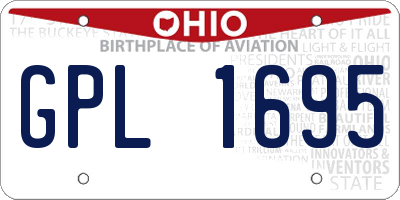 OH license plate GPL1695