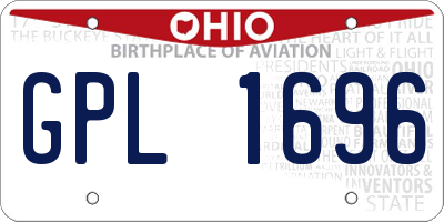 OH license plate GPL1696