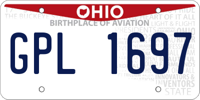 OH license plate GPL1697