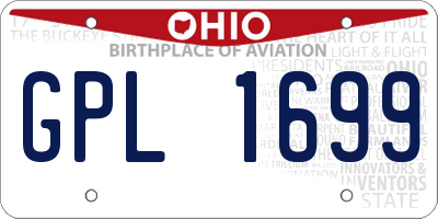 OH license plate GPL1699