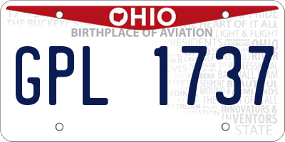 OH license plate GPL1737