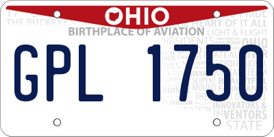 OH license plate GPL1750