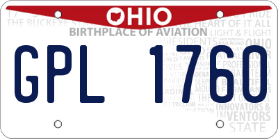 OH license plate GPL1760