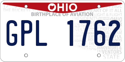 OH license plate GPL1762
