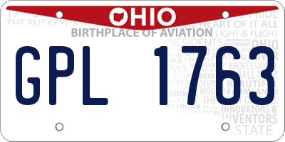 OH license plate GPL1763