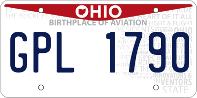 OH license plate GPL1790