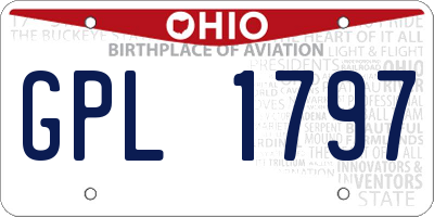 OH license plate GPL1797