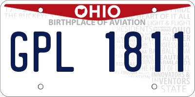 OH license plate GPL1811