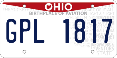 OH license plate GPL1817