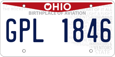 OH license plate GPL1846