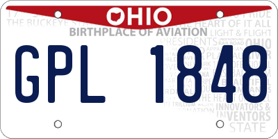 OH license plate GPL1848