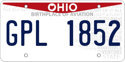 OH license plate GPL1852
