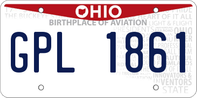 OH license plate GPL1861