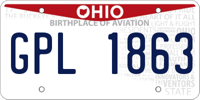 OH license plate GPL1863