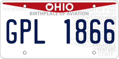 OH license plate GPL1866