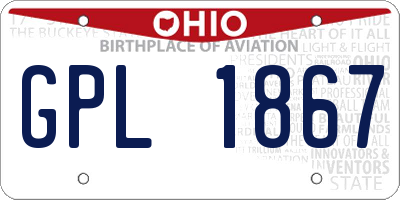 OH license plate GPL1867