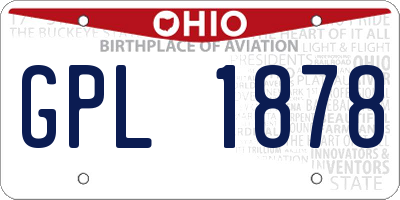 OH license plate GPL1878
