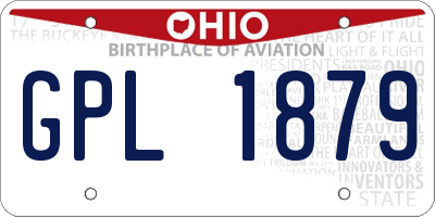 OH license plate GPL1879