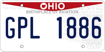 OH license plate GPL1886