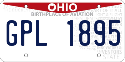 OH license plate GPL1895