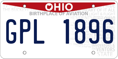 OH license plate GPL1896