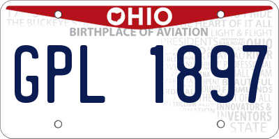 OH license plate GPL1897