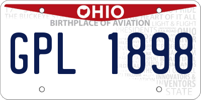 OH license plate GPL1898