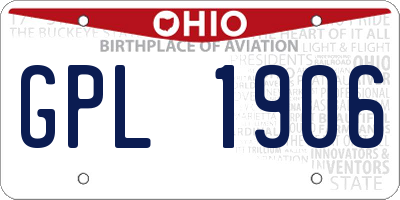 OH license plate GPL1906