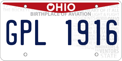 OH license plate GPL1916