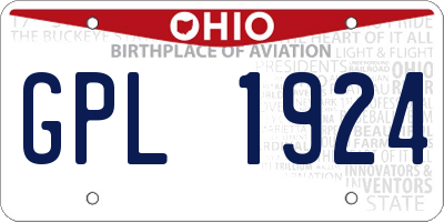 OH license plate GPL1924