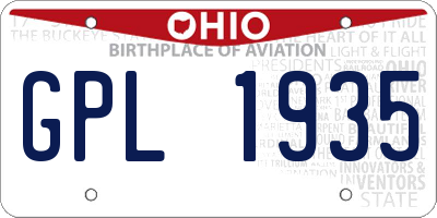 OH license plate GPL1935