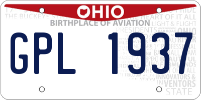OH license plate GPL1937