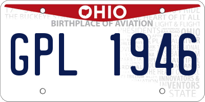 OH license plate GPL1946