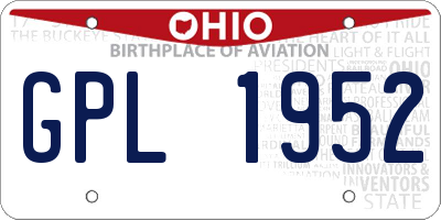 OH license plate GPL1952