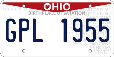 OH license plate GPL1955