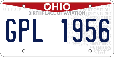 OH license plate GPL1956