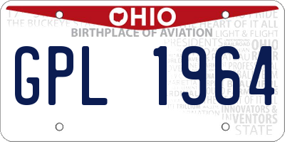 OH license plate GPL1964