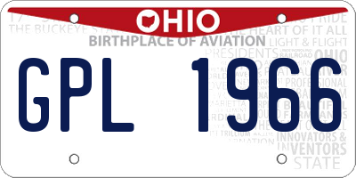 OH license plate GPL1966