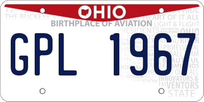 OH license plate GPL1967