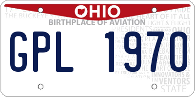 OH license plate GPL1970