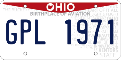 OH license plate GPL1971