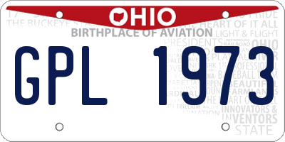 OH license plate GPL1973