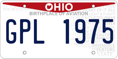 OH license plate GPL1975